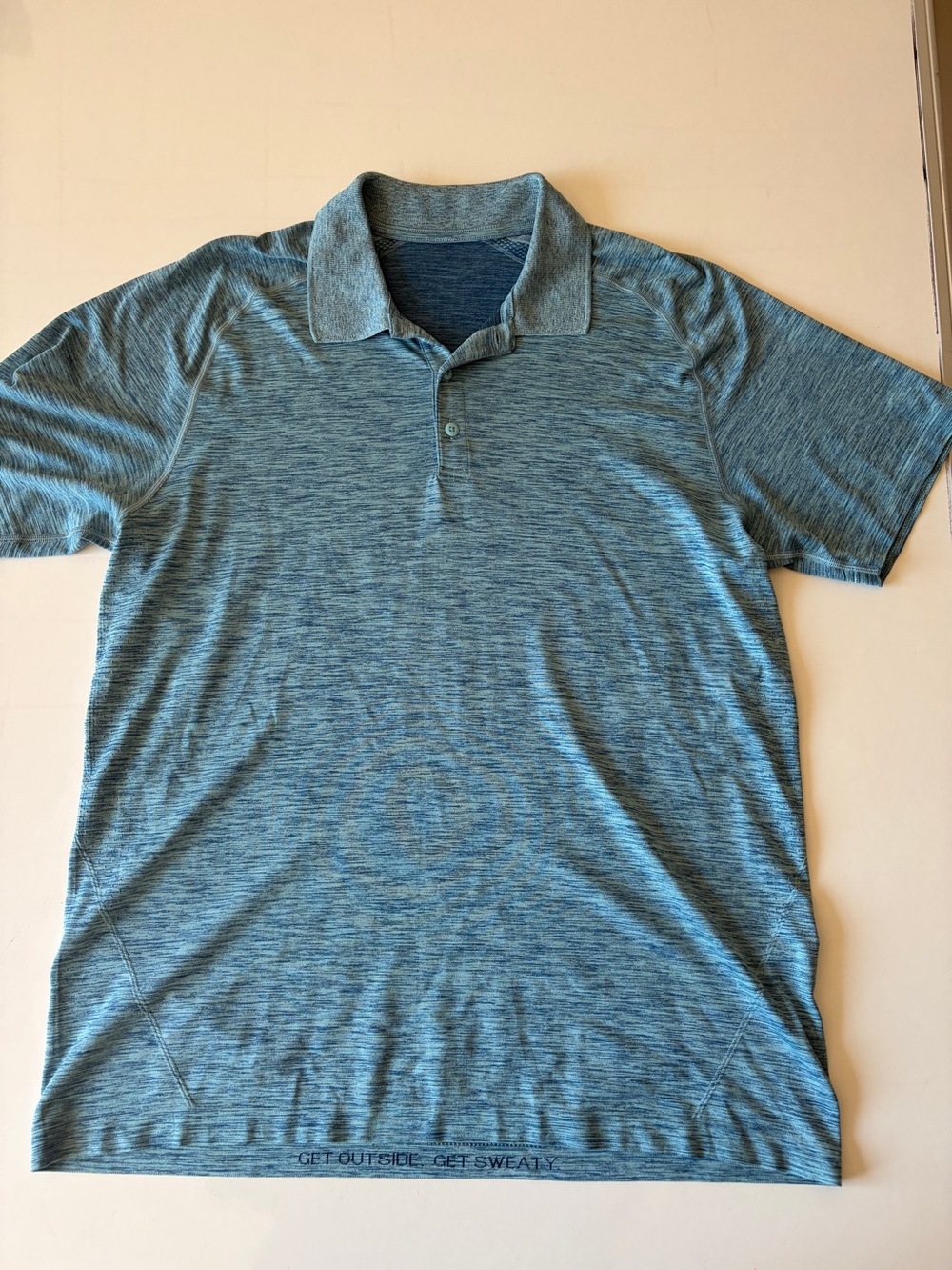Lululemon Athletica Metal Vent Tech Polo Poseidon Hydra Blue men XL golf casual
